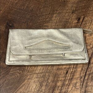 Halston Heritage Metallic Gold Wristlet